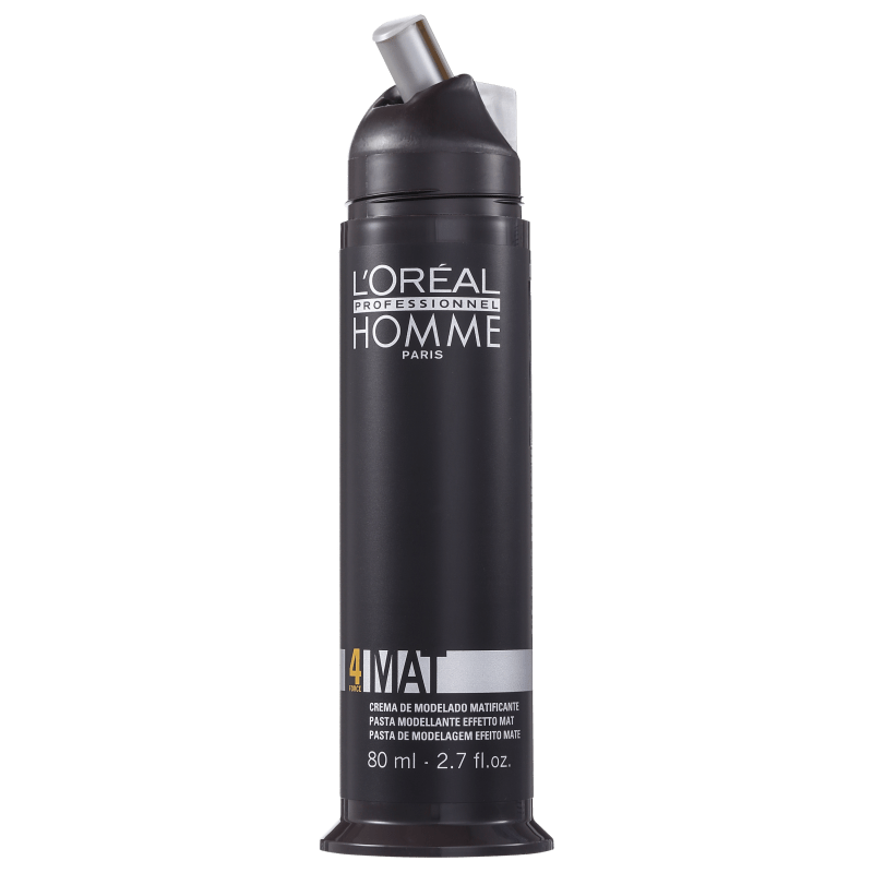 L'Oréal Professionnel Homme Mat Force 4 - Pasta de Modelagem Efeito Mate 80ml
