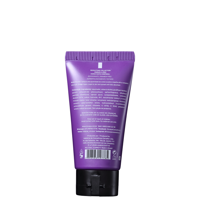 Vizcaya Sensations Âmbar & Lírio - Creme Hidratante Corporal 50ml