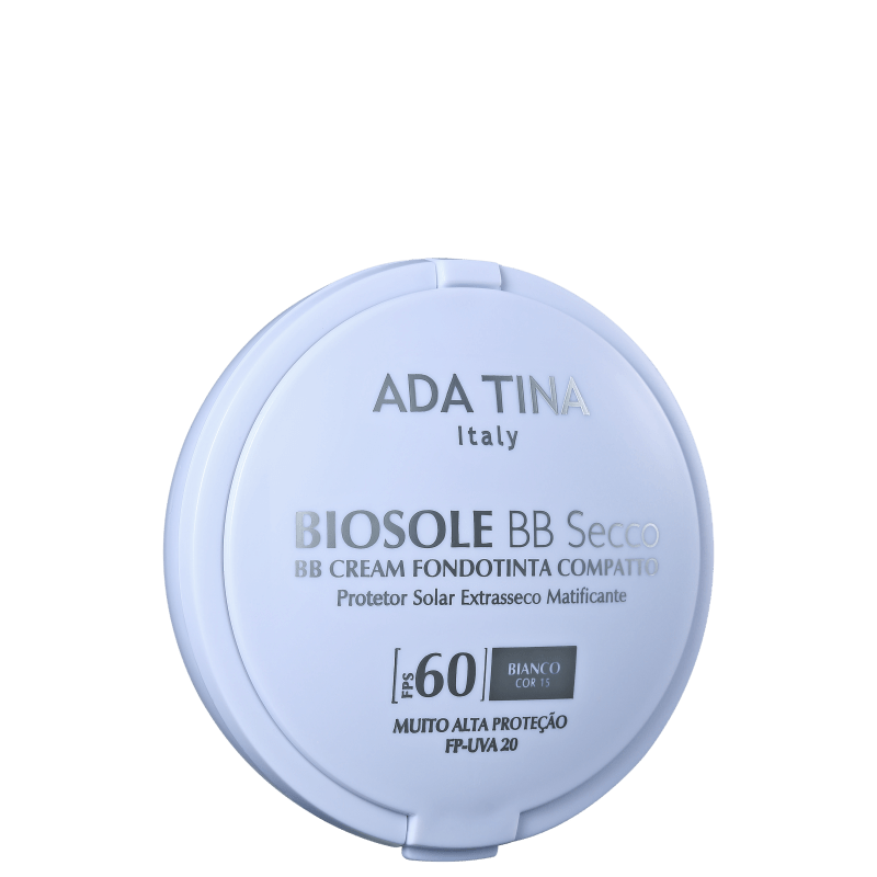 Ada Tina Biosole BB Secco FPS60 Bianco - Protetor Solar Facial com Cor 10g