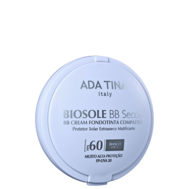 Ada Tina Biosole BB Secco FPS60 Bianco - Protetor Solar Facial com Cor 10g