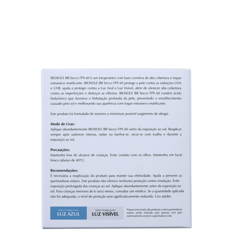 Ada Tina Biosole BB Secco FPS60 Bianco - Protetor Solar Facial com Cor 10g