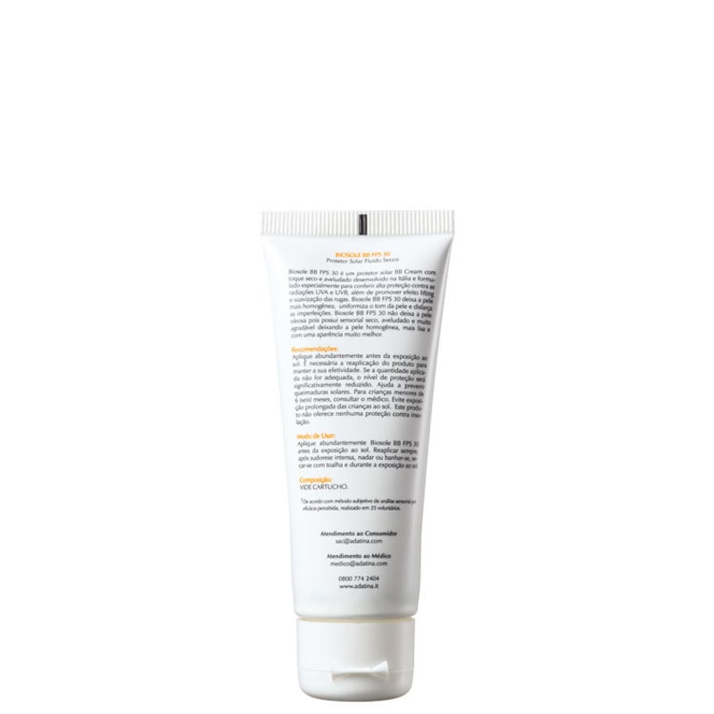 Ada Tina Biosole BB Cream FPS30 Miele - Protetor Facial com Cor 40ml