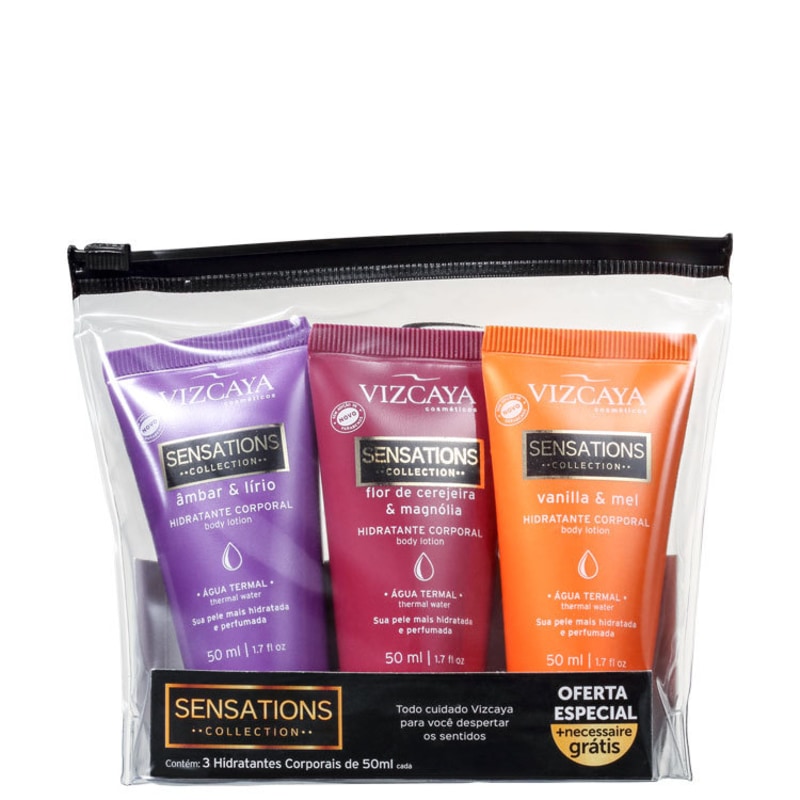 Kit Vizcaya Sensations Travel Size (3 Produtos)
