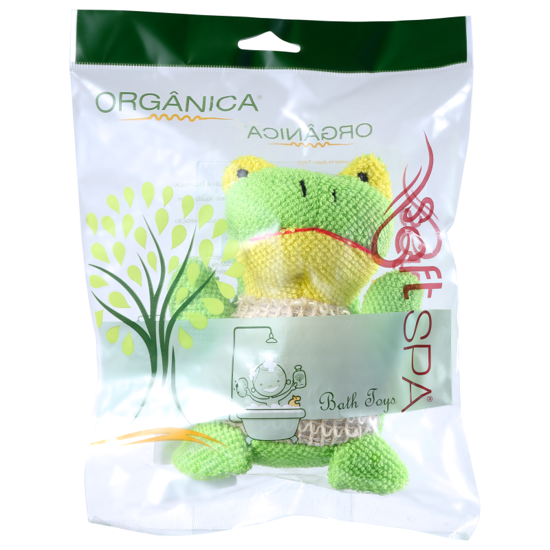 Orgânica Bath Toy Sapinho Verde - Esponja de Banho