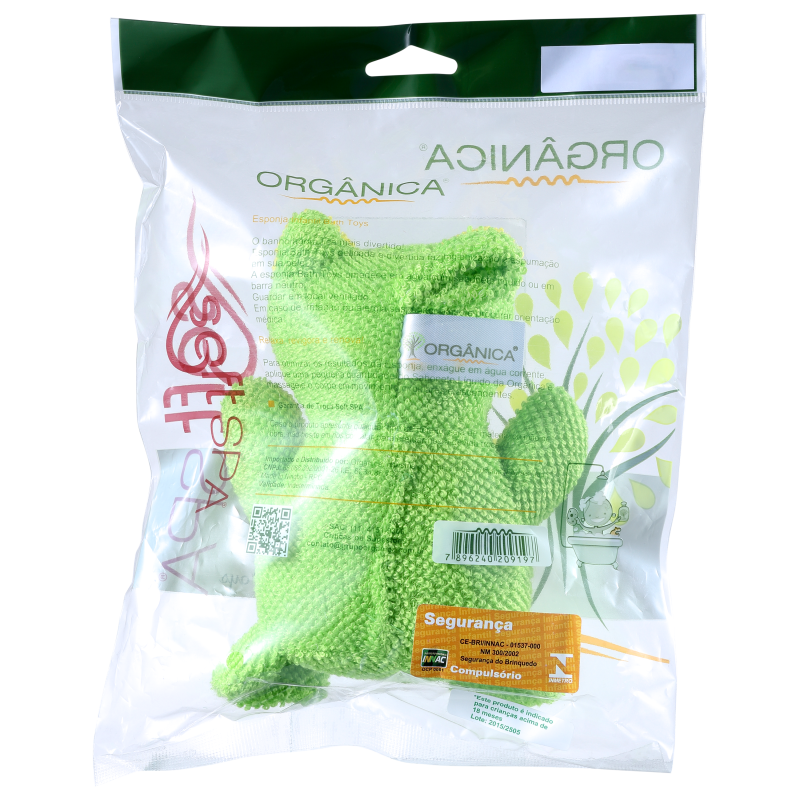 Orgânica Bath Toy Sapinho Verde - Esponja de Banho