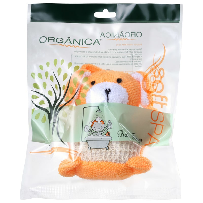 Orgânica Bath Toy Cachorrinho Laranja - Esponja de Banho
