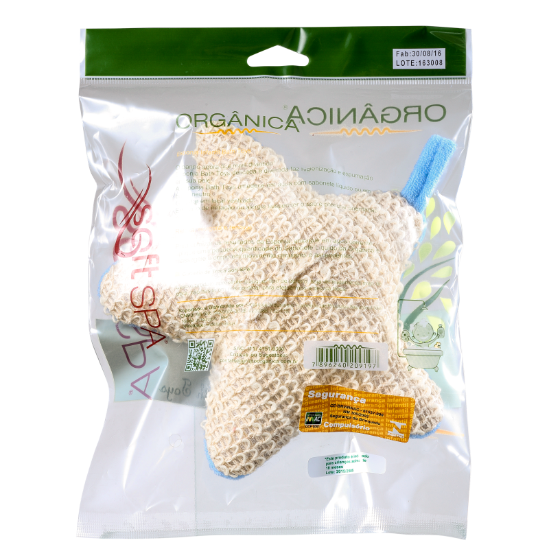 Orgânica Bath Toy Estrela Azul - Esponja de Banho