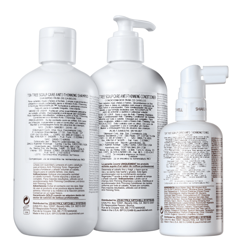 Kit Paul Mitchell Tea Tree Anti-Thinning Completo (3 Produtos)
