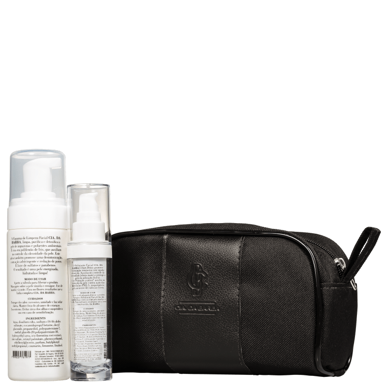 Kit Cia da Barba The White Collection (2 Produtos + Nécessaire)