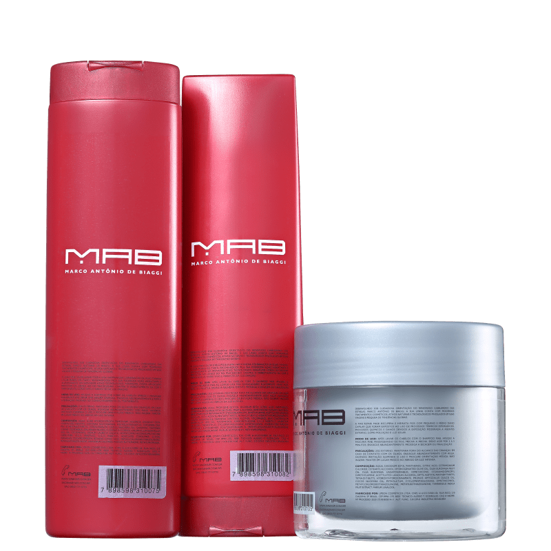 Kit MAB Marco Antônio de Biaggi Color Shield Cor e Reparação (3 Produtos)