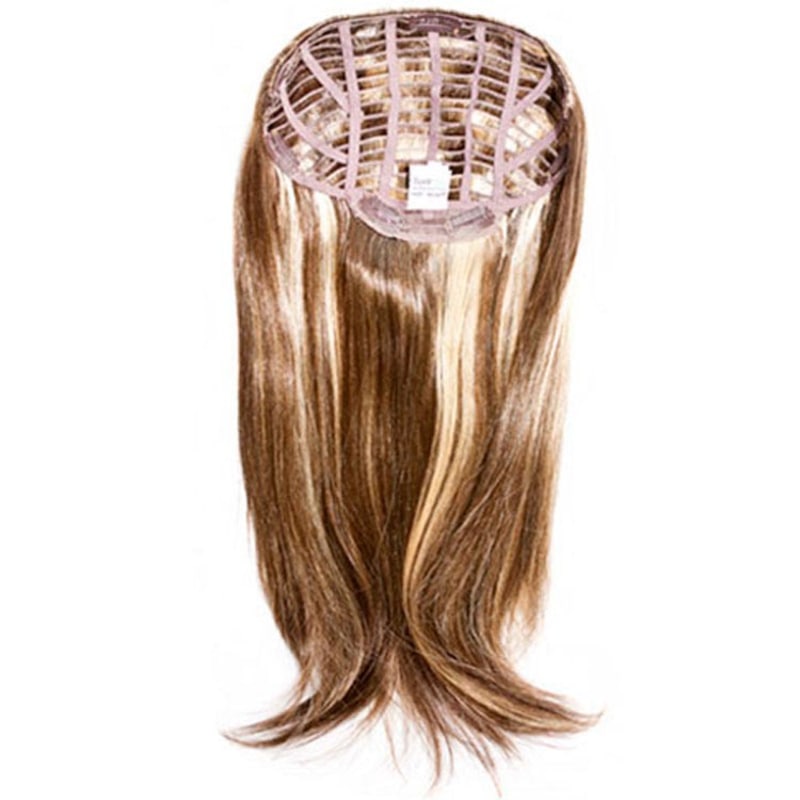 Hairdo Liso em Camadas - Castanho Com Mechas Douradas 63 Cm