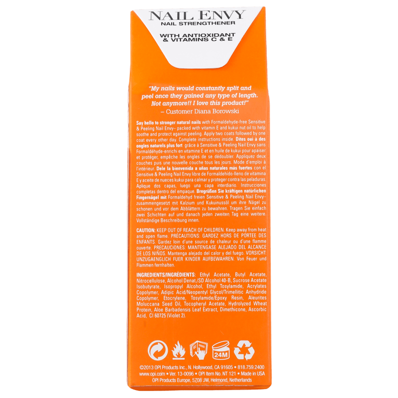 OPI Sensitive & Peeling Nail Envy - Base Fortalecedora para Unhas 15ml