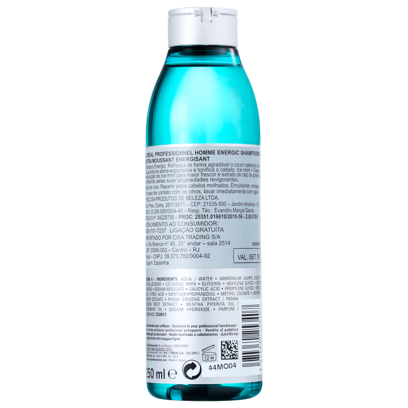 L'Oréal Professionnel Homme Energic - Shampoo 250ml