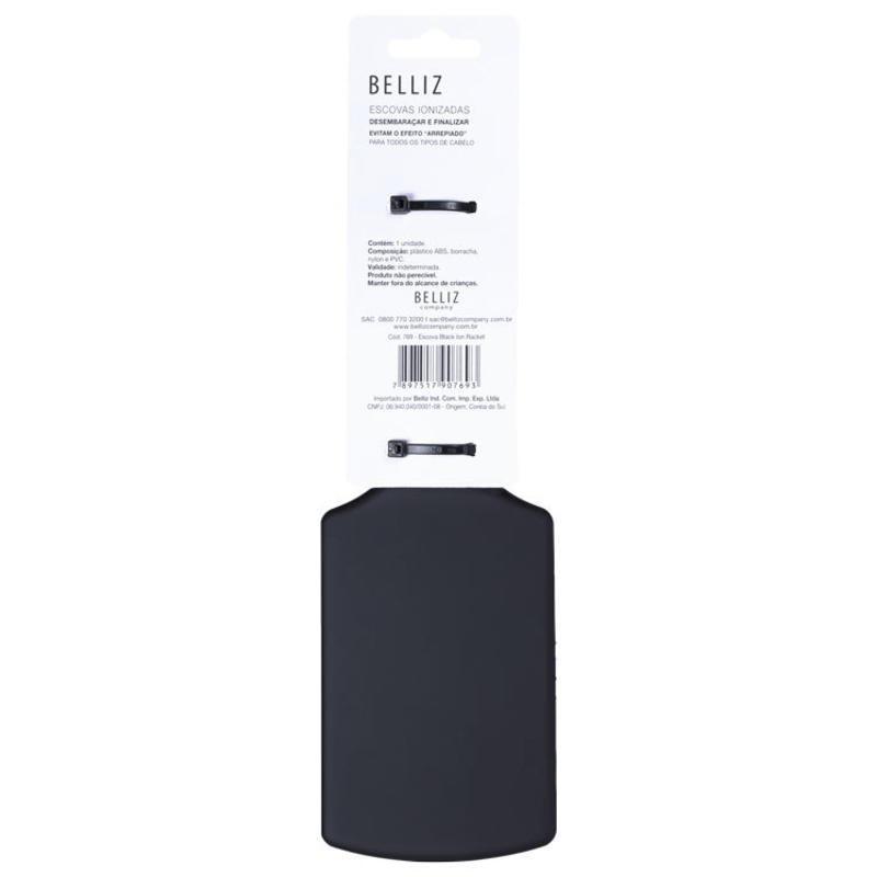 Belliz Black Ion Racket - Escova Raquete