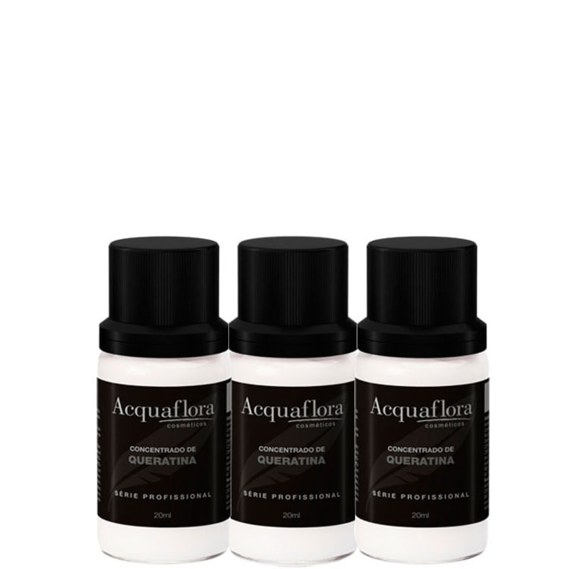 Acquaflora Concentrado de Queratina - Ampola de Tratamento 3x20ml