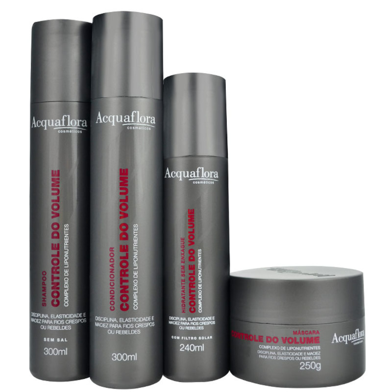 Acquaflora Controle Do Volume Máscara Kit (4 Produtos)