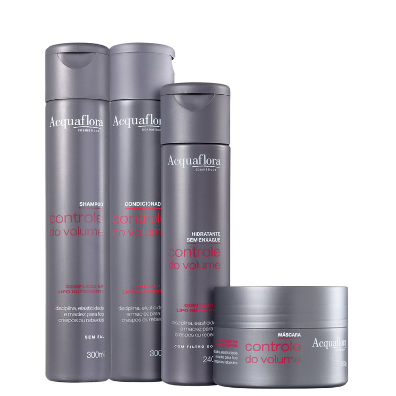 Acquaflora Controle Do Volume Máscara Kit (4 Produtos)