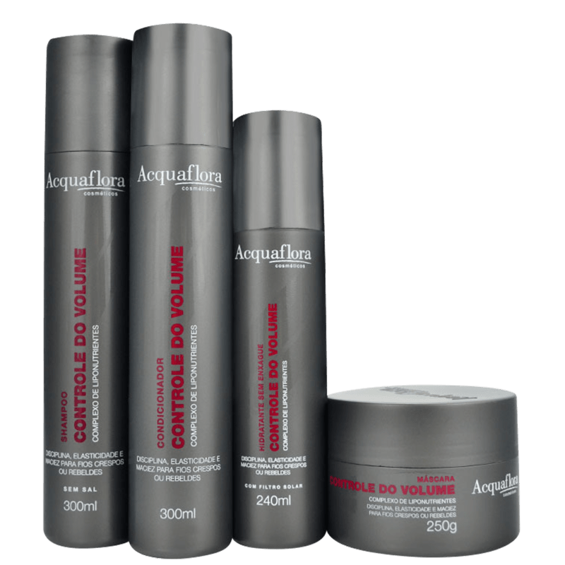 Acquaflora Controle Do Volume Máscara Kit (4 Produtos)