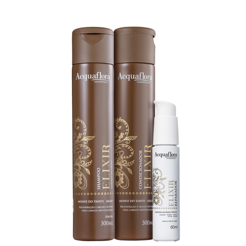 Acquaflora Elixir Normais ou Mistos Kit (3 Produtos) Beleza na 