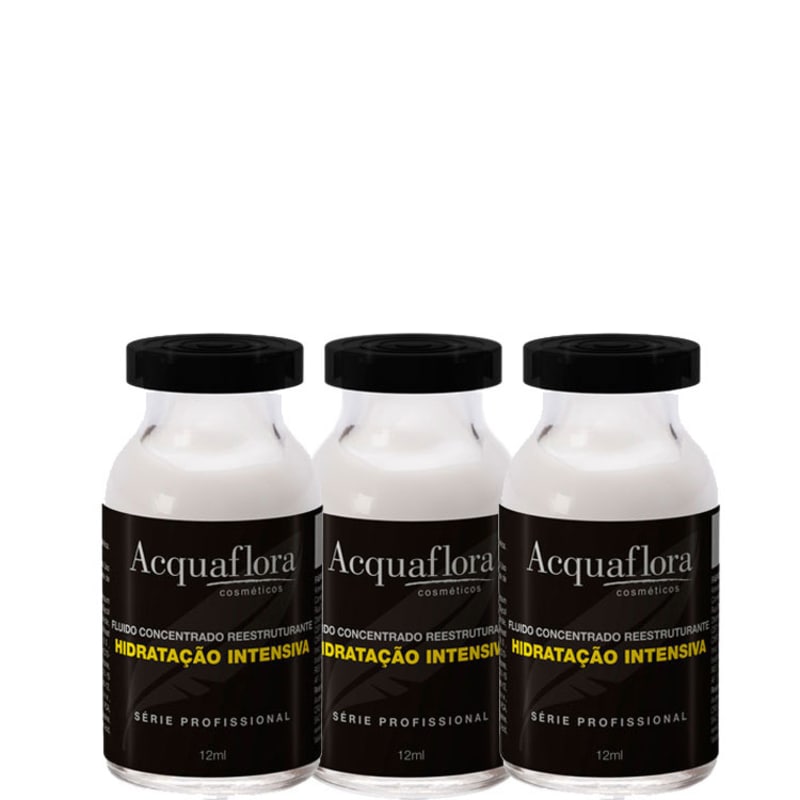 Acquaflora Hidratação Intensiva Tratamento - Ampola de Tratamento 3x12ml