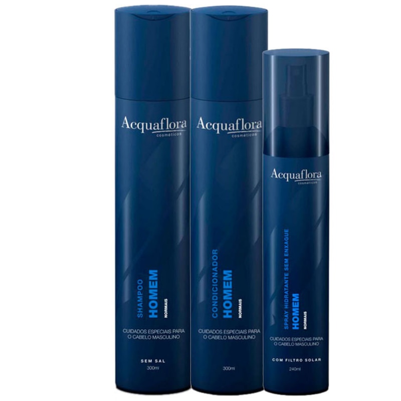 Acquaflora Homem Normais Leave-In Kit (3 Produtos)