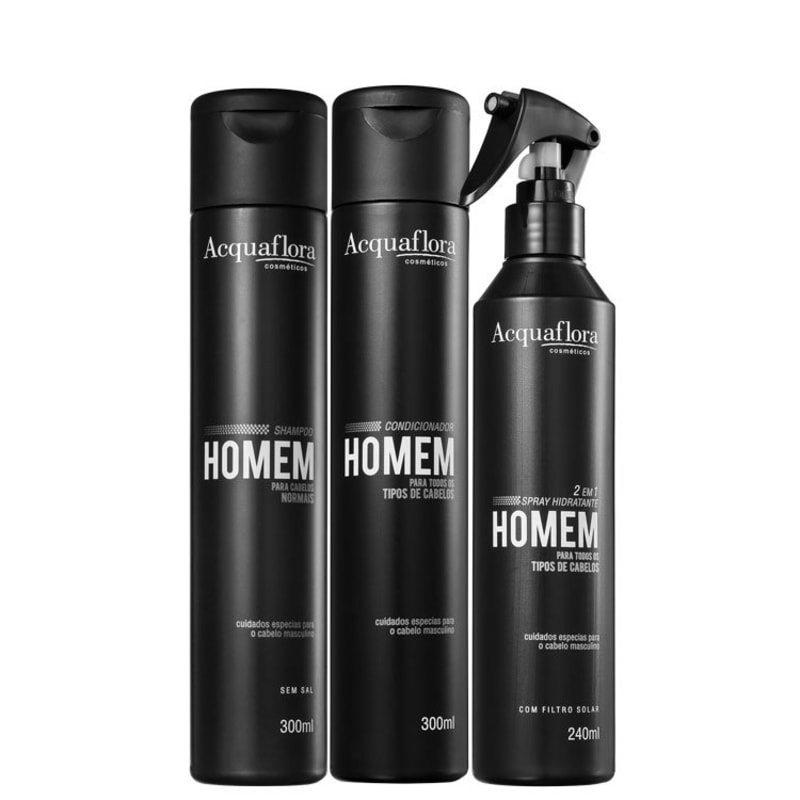 Acquaflora Homem Normais Leave-In Kit (3 Produtos)