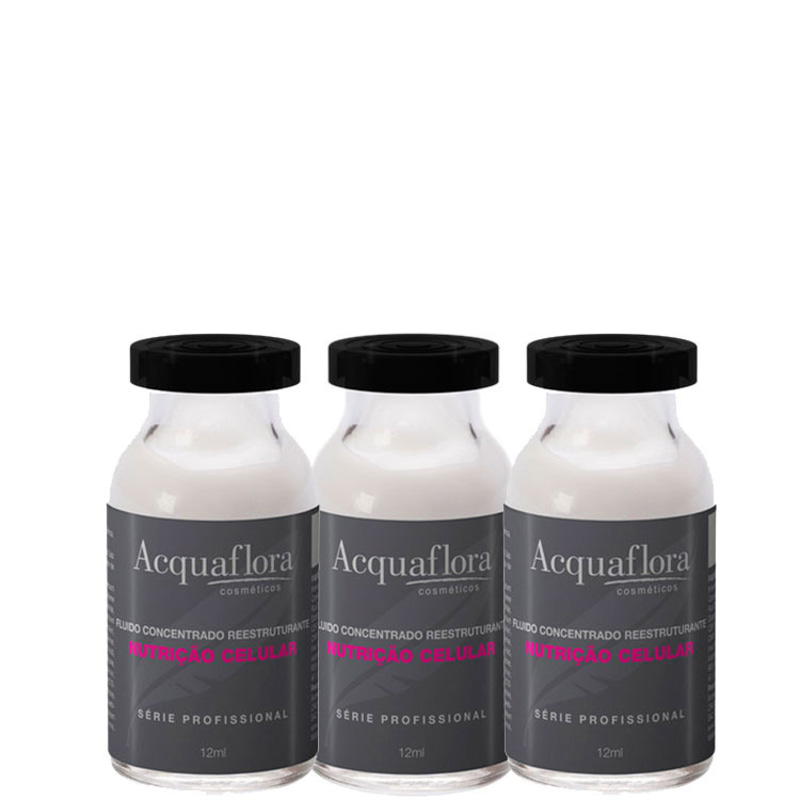 Acquaflora Nutrição Celular Tratamento - Ampola de Tratamento 3x12ml