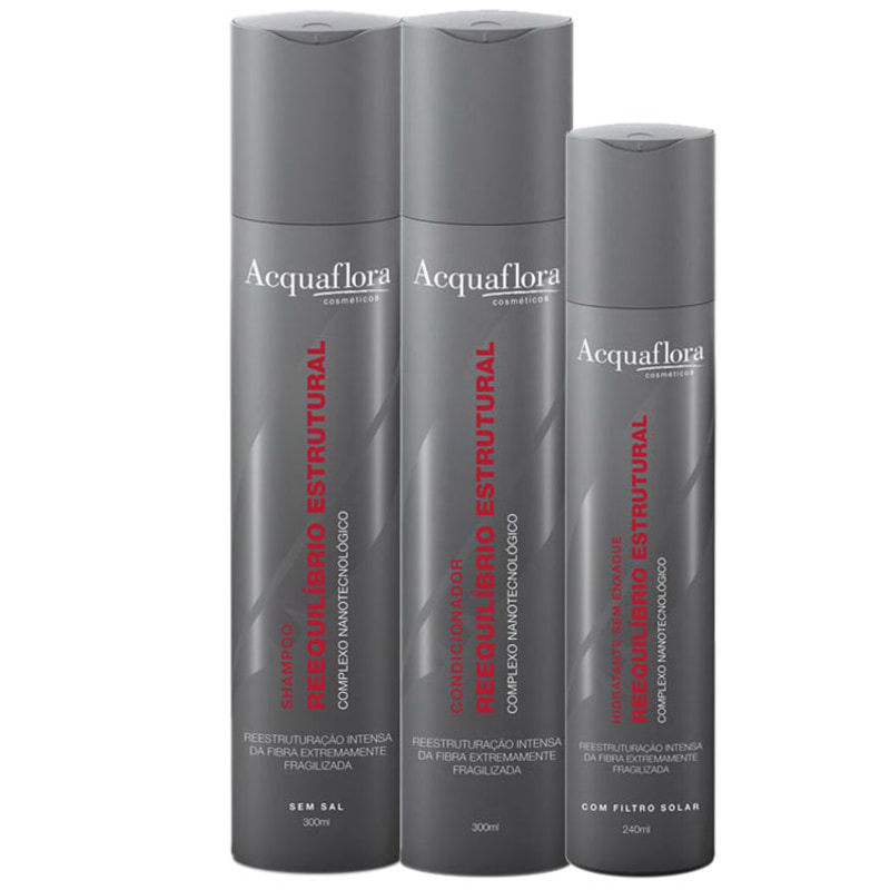 Acquaflora Reequilíbrio Estrutural Hidratante Kit (3 Produtos)