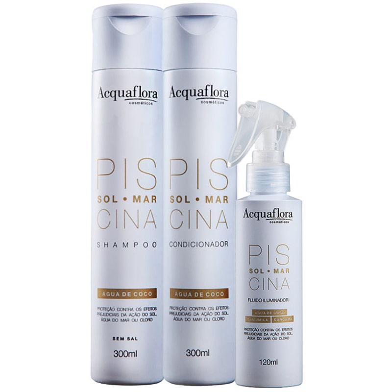 Acquaflora Sol Mar Piscina Iluminador Kit (3 Produtos)