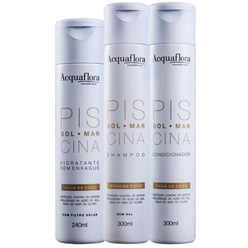 Acquaflora Sol Mar Piscina Leave-In Kit (3 Produtos)