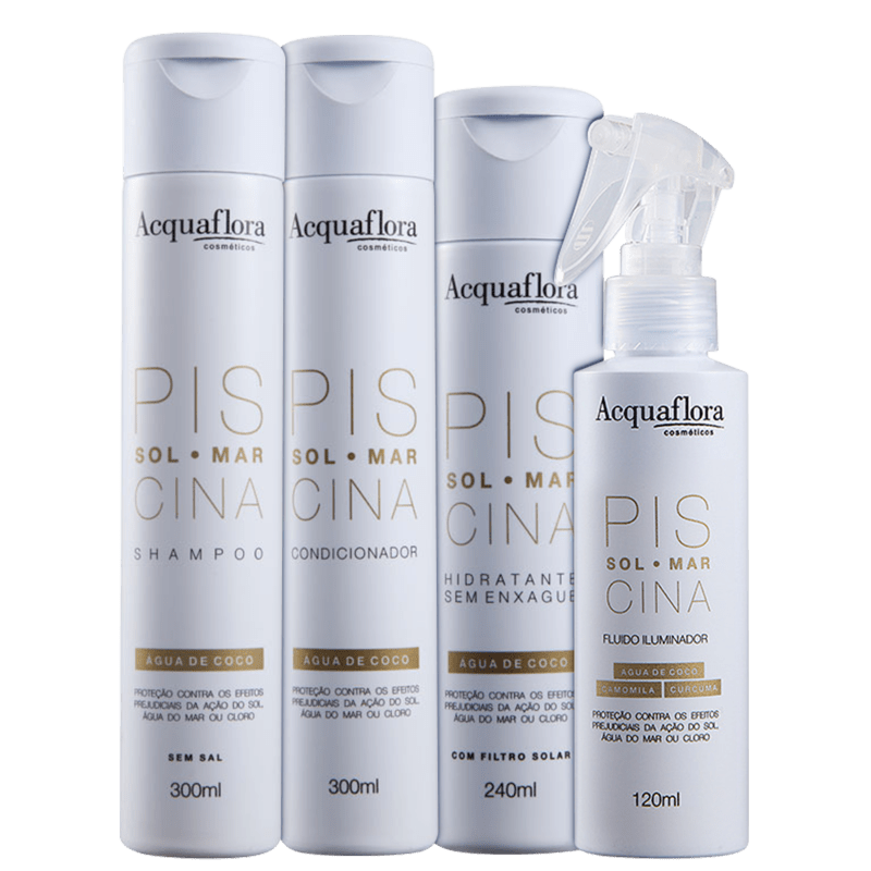 Acquaflora Sol Mar Piscina Leave-In Kit Iluminador (4 Produtos)