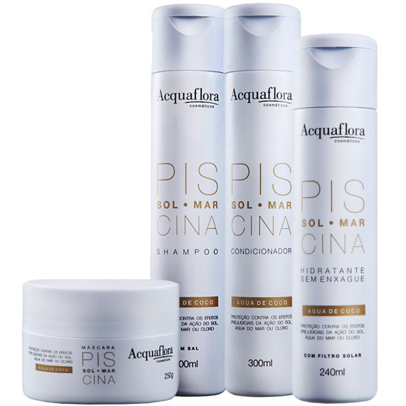Acquaflora Sol Mar Piscina Máscara Hidratante Kit (4 Produtos)