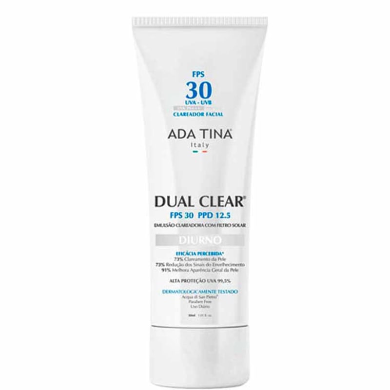 Ada Tina Dual Clear Diurno FPS 30 PPD 12,5 - Clareador de Manchas 30ml