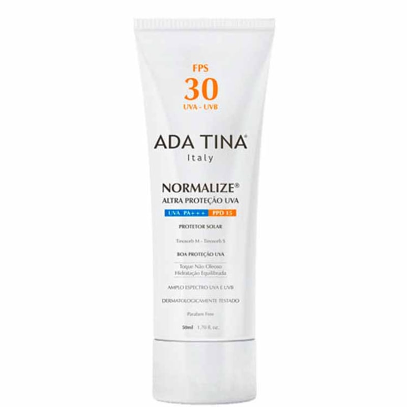 Ada Tina Normalize FPS 30 - Protetor Solar Facial 50ml