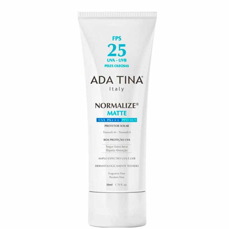 Ada Tina Normalize Matte FPS 25 - Protetor Solar Facial 50ml