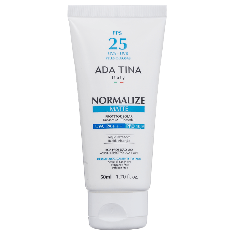 Ada Tina Normalize Matte FPS 25 - Protetor Solar Facial 50ml