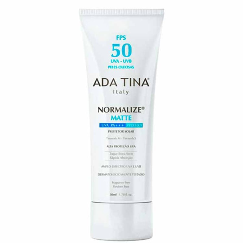 Ada Tina Normalize Matte FPS 50 - Protetor Solar Facial 50ml