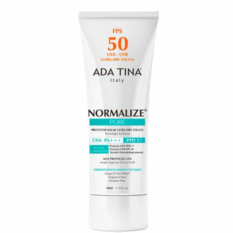 Ada Tina Normalize Pore FPS 50 - Protetor Solar Facial 50ml