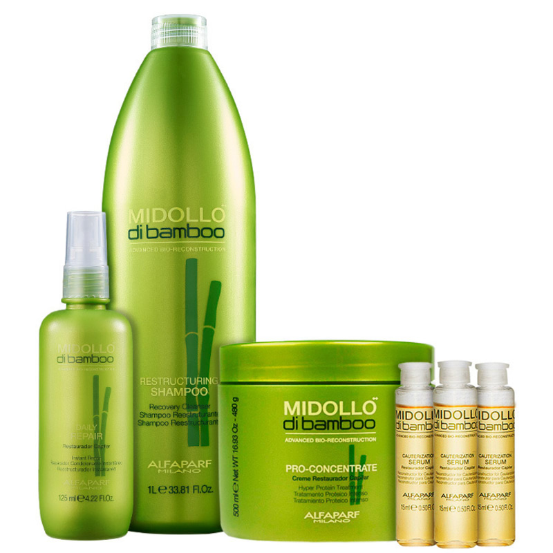 Alfaparf Midollo di Bamboo Cauterization Kit (4 Produtos)