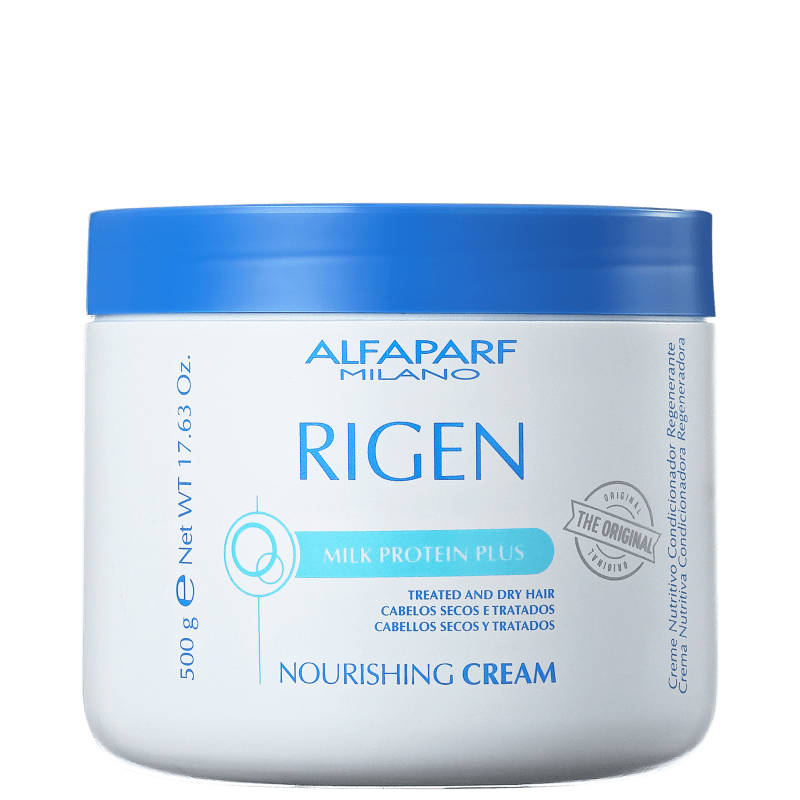 Alfaparf Rigen Milk Protein Plus Nourishing Cream - Máscara de Tratamento 500g
