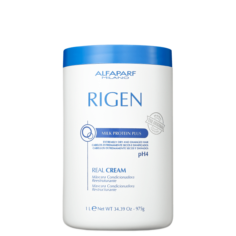 Alfaparf Rigen Milk Protein Plus Real Cream - Máscara de Tratamento 1000ml