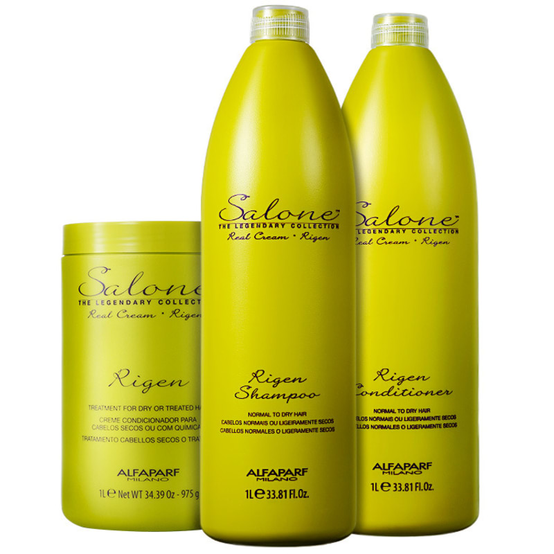 Alfaparf Salone Rigen Intense Nutritive Salon Litro Kit (3 Produtos)
