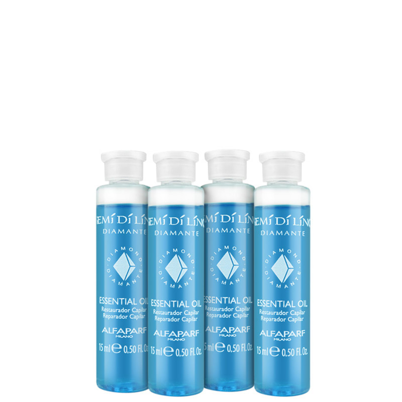 Alfaparf Semi di Lino Diamante Essential Oil - Ampola de Tratamento 4x15ml
