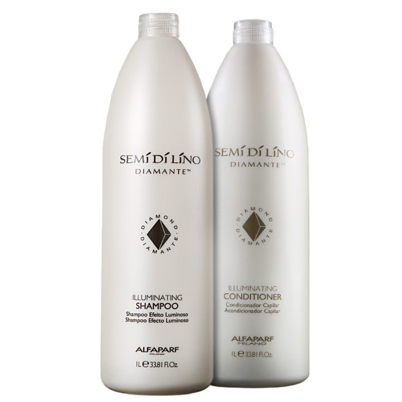 Alfaparf Semi di Lino Diamante Illuminating Duo Salon Kit (2 Produtos)