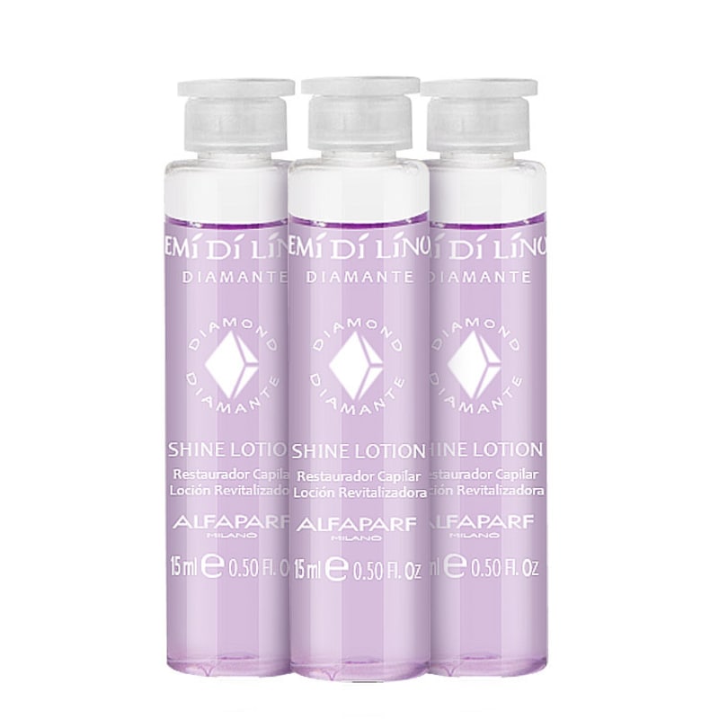 Alfaparf Semi di Lino Diamante Shine Lotion - Ampola de Tratamento 3x15ml
