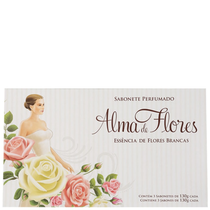 Kit Alma de Flores Essência de Flores Brancas - Sabonetes em Barra 3x130g