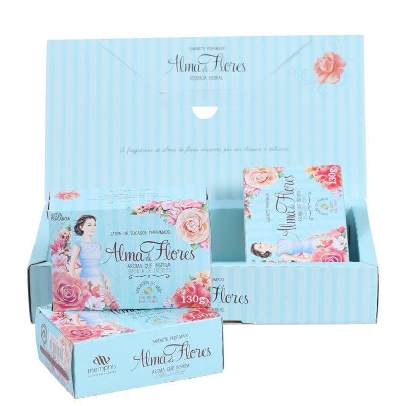 Kit Alma de Flores Herbal - Sabonetes em Barra 3x130g