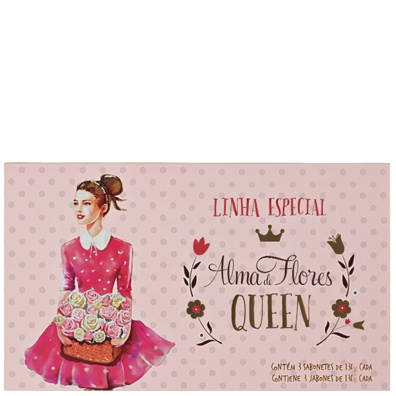Kit Alma de Flores Queen - Sabonetes em Barra 3x130g