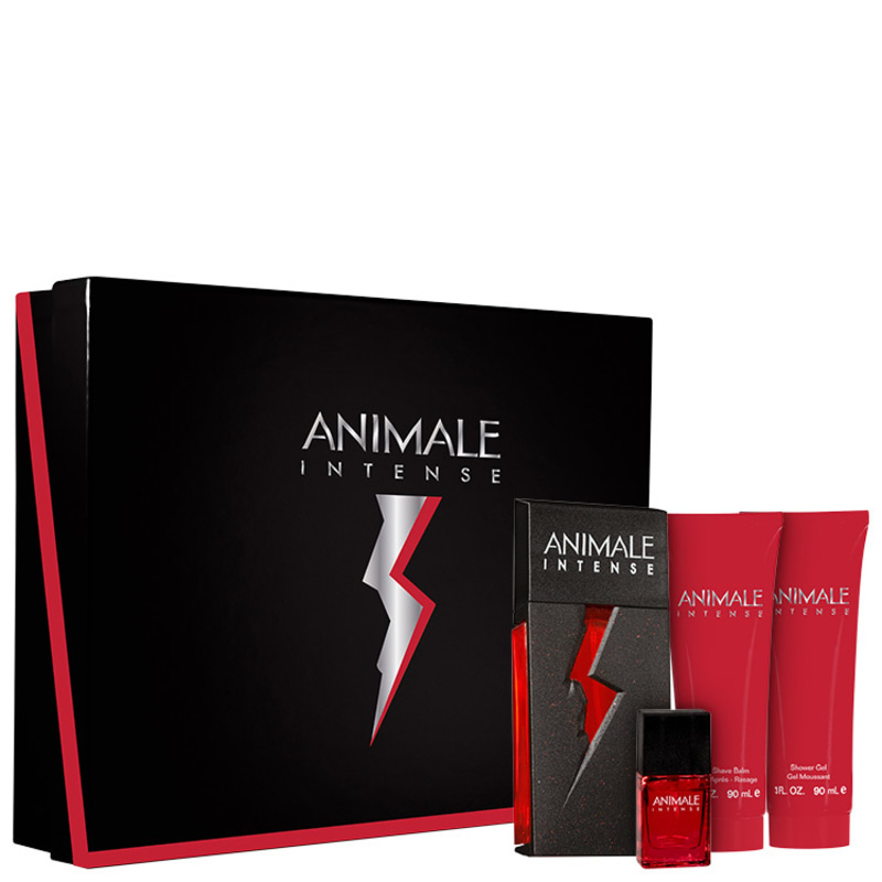 Conjunto Animale Intense For Men Masculino - Eau de Toilette 100ml + Loção Pós-Barba 90ml + Sabonete 90ml + Eau de Parfum 7,5ml