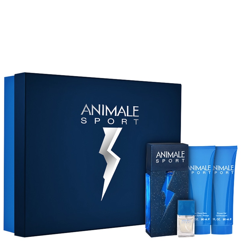 Conjunto Animale Sport For Men Masculino - Eau de Parfum 100ml + Loção Pós-Barba 90ml + Sabonete 90ml + Eau de Parfum 7,5ml